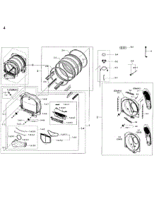 Drum Parts parts for Samsung Dryer DV50K8600EW/A3-00 from AppliancePartsPros.com