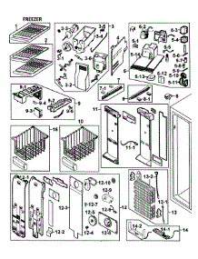 Freezer parts for Samsung Refrigerator RS265LBBP/XAA-00 from AppliancePartsPros.com