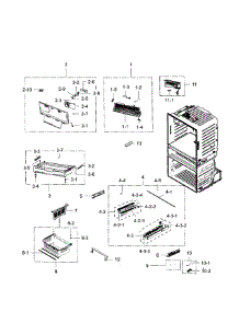 Freezer parts for Samsung Refrigerator RF28HMEDBSR/AA-11 from AppliancePartsPros.com