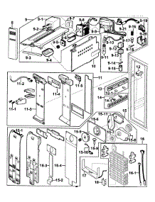 Freezer 2 parts for Samsung Refrigerator RS2556BB/XAA-00 from AppliancePartsPros.com