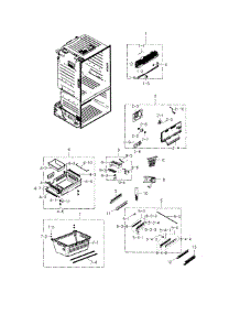 Freezer parts for Samsung Refrigerator RF23HCEDTSR/AA-03 from AppliancePartsPros.com