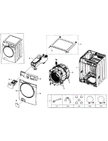 Main Section parts for Samsung Washer WF448AAP/XAA-08 from AppliancePartsPros.com