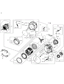Tub & Drum parts for Samsung Washer WF42H5200AW/A2-01 from AppliancePartsPros.com