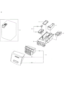 Drawer parts for Samsung Washer WF42H5200AW/A2-01 from AppliancePartsPros.com