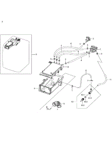 Housing-Drawer parts for Samsung Washer WF42H5200AW/A2-01 from AppliancePartsPros.com