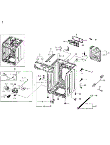 Frame & Cover Parts parts for Samsung Washer WF42H5200AW/A2-01 from AppliancePartsPros.com