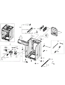 Frame parts for Samsung Washer WF520ABP/XAA-02 from AppliancePartsPros.com