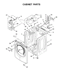 Cabinet Parts parts for Whirlpool Dryer WED7540FW1 from AppliancePartsPros.com