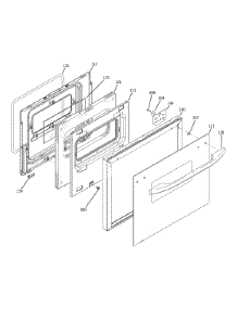 Door parts for Kenmore Wall Oven 911.42161400 (91142161400, 911 42161400) from AppliancePartsPros.com