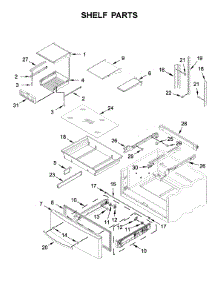 Shelf Parts parts for Whirlpool Refrigerator WRX735SDHZ01 from AppliancePartsPros.com