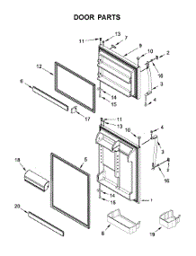Door Parts parts for Whirlpool Refrigerator WRT541SZDZ00 from AppliancePartsPros.com