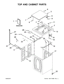 Top And Cabinet Parts parts for Whirlpool Washer 7MWTW4915EW1 from AppliancePartsPros.com