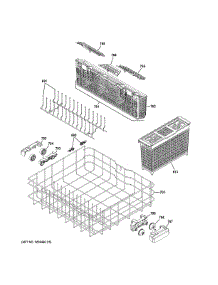 Lower Rack Assembly parts for Ge Dishwasher GDF610PGJ2WW from AppliancePartsPros.com