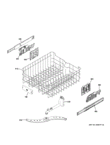 Upper Rack Assembly parts for Ge Dishwasher GDT590SGJ7WW from AppliancePartsPros.com