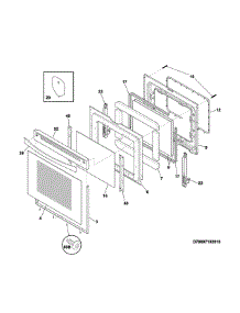 Door parts for Kenmore Range 790.95052311 (79095052311, 790 95052311) from AppliancePartsPros.com