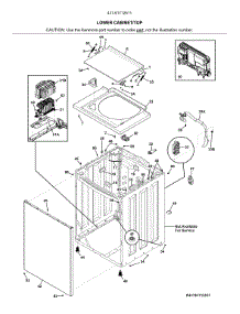 Lower Cabinet / Top parts for Kenmore Washer Dryer Combo 417.61712511 (41761712511, 417 61712511) from AppliancePartsPros.com