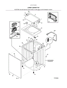 Lower Cabinet / Top parts for Kenmore Washer Dryer Combo 417.71712511 (41771712511, 417 71712511) from AppliancePartsPros.com