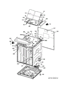 Cabinet (6) parts for Kenmore Washer Dryer Combo 266.1532413 (2661532413, 266 1532413) from AppliancePartsPros.com