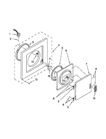 Dryer Front Panel And Door Parts parts for Kenmore Washer Dryer Combo 110.9875279B (1109875279B, 110 9875279B) from AppliancePartsPros.com
