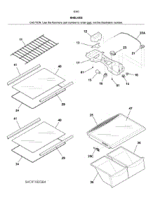 Shelves parts for Kenmore Refrigerator 253.60509618 (25360509618, 253 60509618) from AppliancePartsPros.com