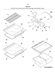 Shelves parts for Kenmore Refrigerator 253.60302612 (25360302612, 253 60302612) from AppliancePartsPros.com
