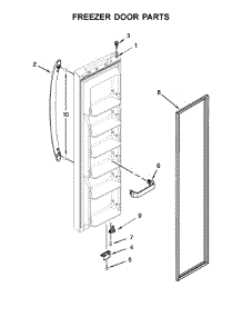 Freezer Door Parts parts for Kenmore Refrigerator 106.41173710 (10641173710, 106 41173710) from AppliancePartsPros.com