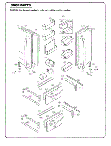Door Parts parts for Kenmore Refrigerator 795.71093111 (79571093111, 795 71093111) from AppliancePartsPros.com
