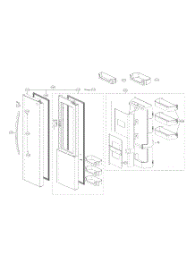 Refrigerator Door Parts parts for Kenmore Refrigerator 795.51833410 (79551833410, 795 51833410) from AppliancePartsPros.com