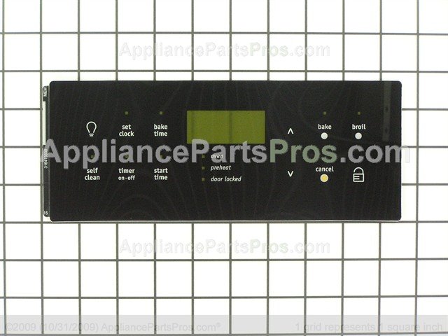 Oven Control Panel Overlay (Range/Wall Oven)