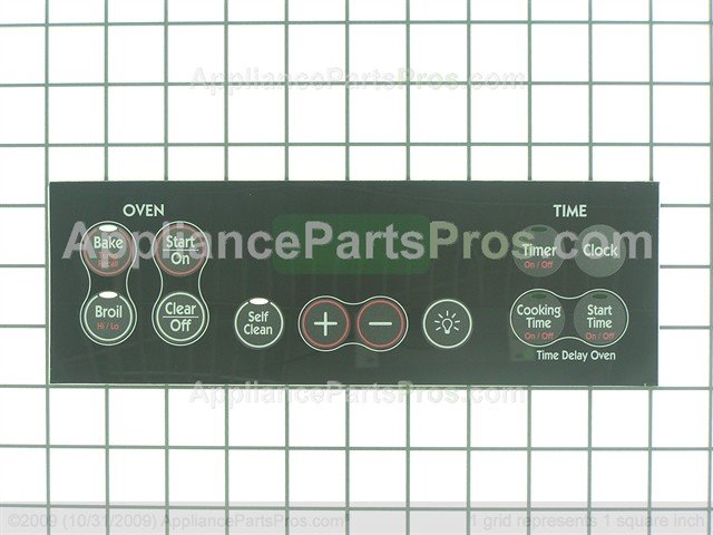 overlay GE oven range for control board NEW wb27K10118 