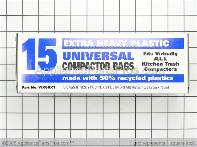 WX60X1 by GE Appliances - GE® Universal Trash Compactor Bags (15 Bags Per  Pack)