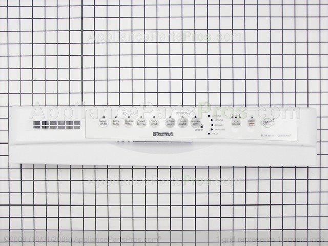 WP8558210 For Whirlpool Dishwasher Control Panel 