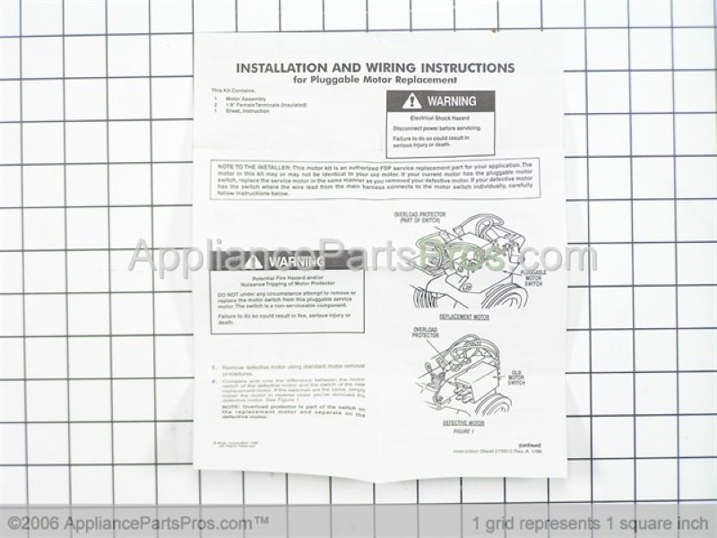 279811 Dryer Motor | Genuine Whirlpool OEM In Stock